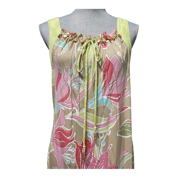 Ku De Ta Floral Sundress with Beaded Sequins size L - Picture 5 of 13